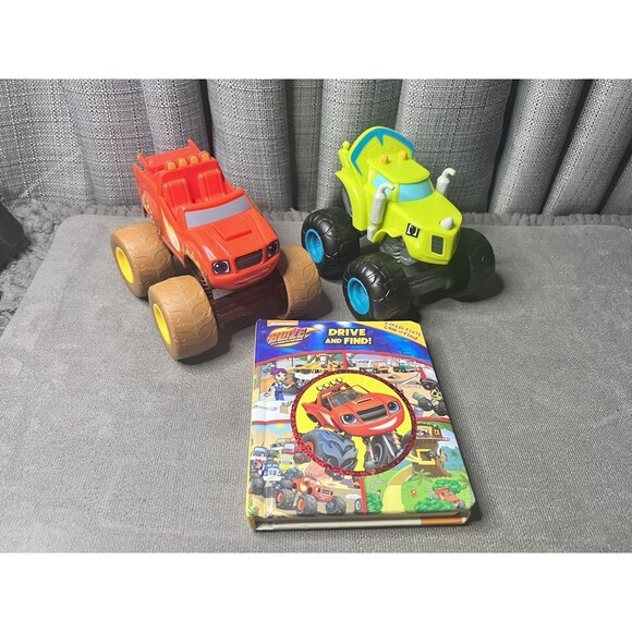 Fisher Price Blaze Zeg Monster Machines Book Sounds Lot Mud Monster Truck Toy - Picture 1 of 8